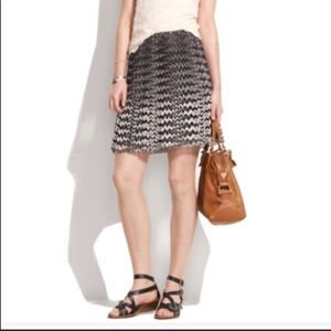 ! Madewell pleated mini skirt chevron
